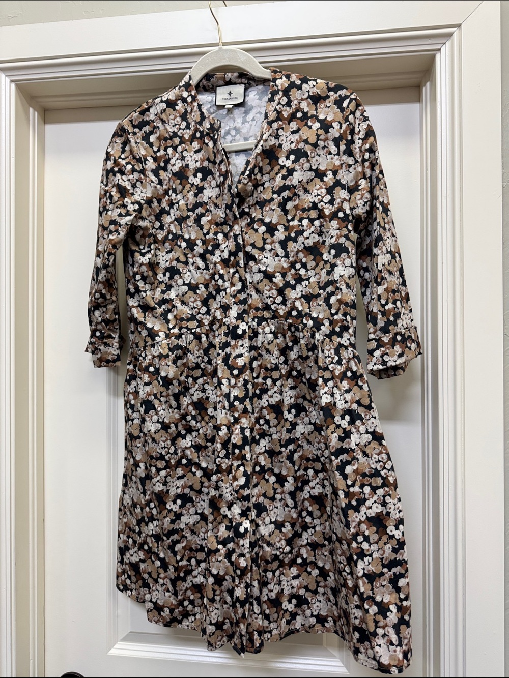 Tuckernuck Royal Shirt Dress in Black and Brown